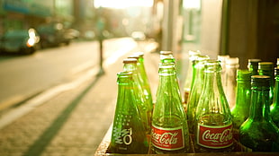 Coca-Cola glass bottles, Coca-Cola, bottles
