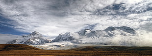snow mountain under cloudy skies, turkish HD wallpaper