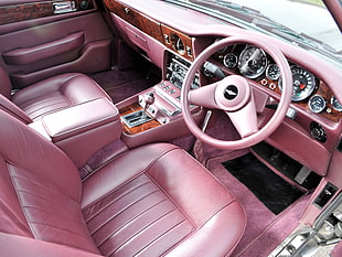 pink car interior