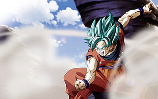 Dragonball Z Son Goku SSJ Blue, Son Goku, Dragon Ball Super, saiyan, Super Saiyan HD wallpaper