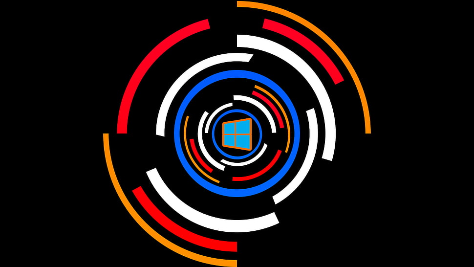 multicolored Windows logo, Windows 10, techno HD wallpaper