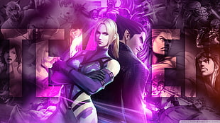 Tekken poster, Tekken, Nina Williams (Tekken), Jin Kazama, video games HD wallpaper