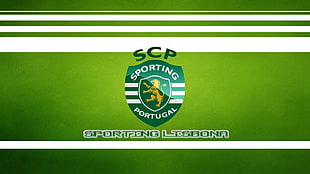 SCP Sporting Portugal logo, Sporting Lisbona, soccer clubs, soccer, sports HD wallpaper
