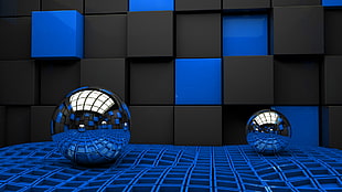 two chrome balls HD wallpaper