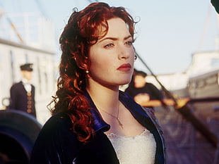 Rose from Titanic movie, Titanic, Kate Winslet, movies, necklace