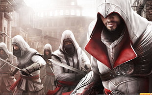 Assassin's Creed graphic wallpaper, Assassin's Creed, Assassin's Creed: Brotherhood, Ezio Auditore da Firenze, Rome HD wallpaper