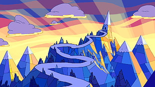 mountain castle artwork, Adventure Time