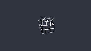 3 x 3 Rubik's Cube illustration, Rubik's Cube, minimalism, digital art