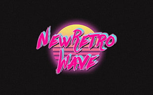 pink new retro wave signage, New Retro Wave, neon, 1980s, vintage