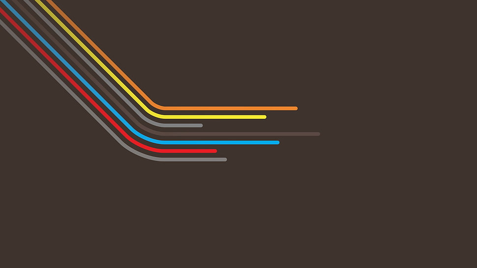 assorted-color lines illustration, abstract, simple, minimalism, lines HD wallpaper