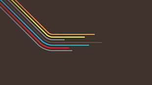 assorted-color lines illustration, abstract, simple, minimalism, lines HD wallpaper