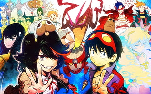 anime character fan art, Kill la Kill, Senketsu, Matoi Ryuuko, Tengen Toppa Gurren Lagann