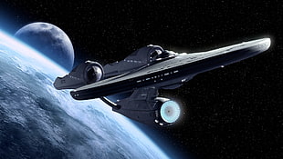 Star Trek The Enterprise illustration, Star Trek, digital art, USS Enterprise (spaceship), spaceship
