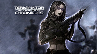 Terminator The Sarah Connor Chronicles game poster, Terminator Sarah Connor Chronicles, Summer Glau, Terminator, futuristic HD wallpaper