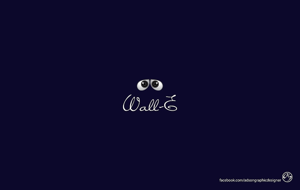 black and gray HP laptop, WALL-E, minimalism HD wallpaper