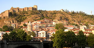 photo of city on mountain