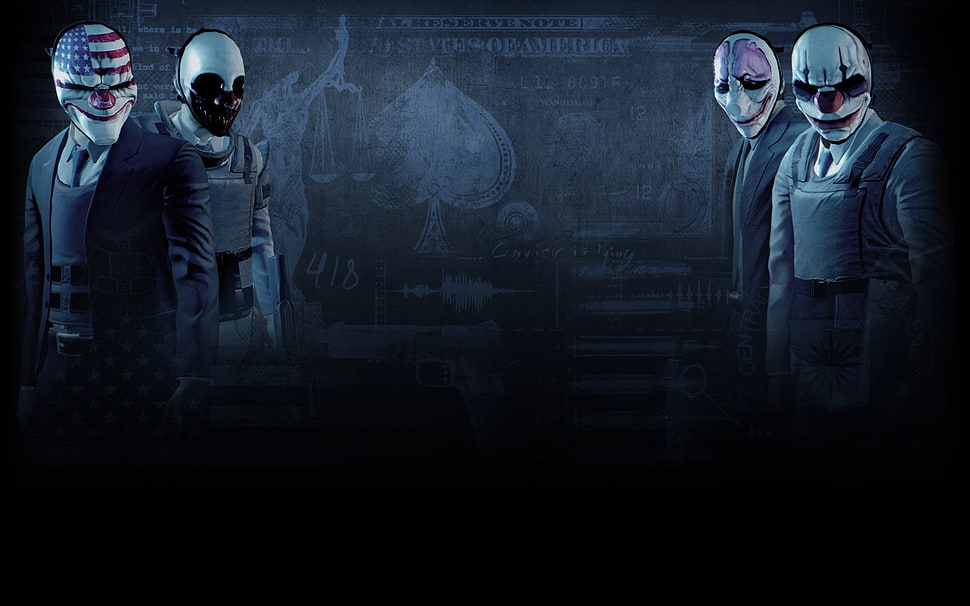 Payday 2 poster, Payday 2, video games HD wallpaper