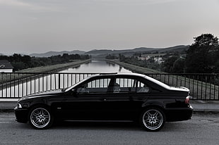 black BMW sedan, BMW, E 39 HD wallpaper