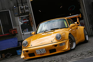 Porsche,  Yellow,  Turbo,  Martini HD wallpaper