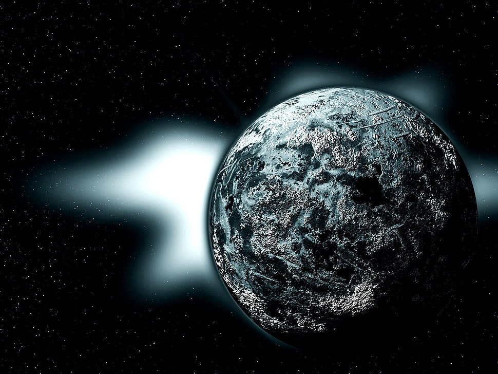 round silver-colored coin, space HD wallpaper
