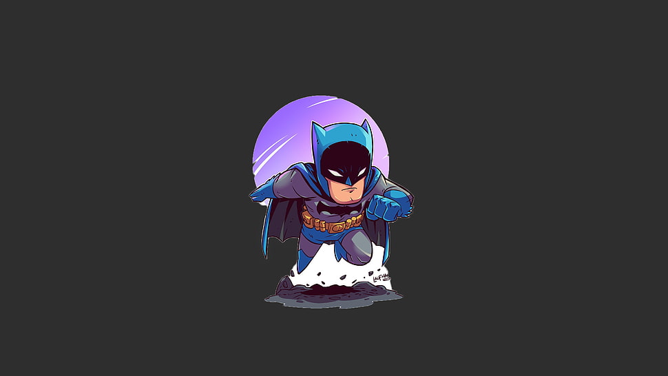 Batman digital wallpaper, minimalism, Batman, chibi HD wallpaper
