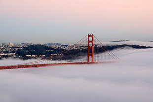 Golden Gate Bridge, San Francisco, cityscape, bridge, Golden Gate Bridge, mist HD wallpaper