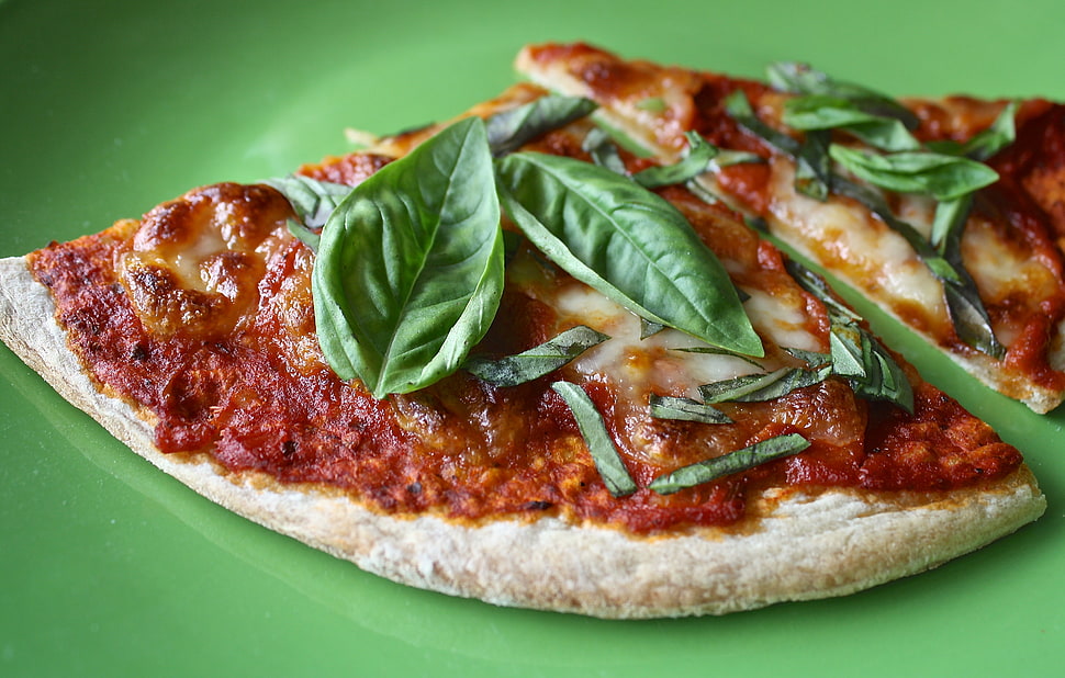 herbs on pizza pie HD wallpaper