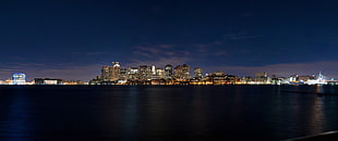 high-rise buildings, ultrawide, Boston, skyline, landscape