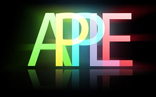 assorted colored Apple words HD wallpaper