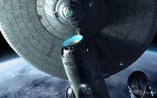 gray space station, Star Trek, USS Enterprise (spaceship), space HD wallpaper
