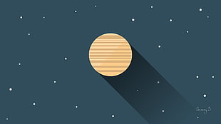full moon illustration HD wallpaper