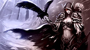 Sylvanas Windrunner, video games, World of Warcraft, raven