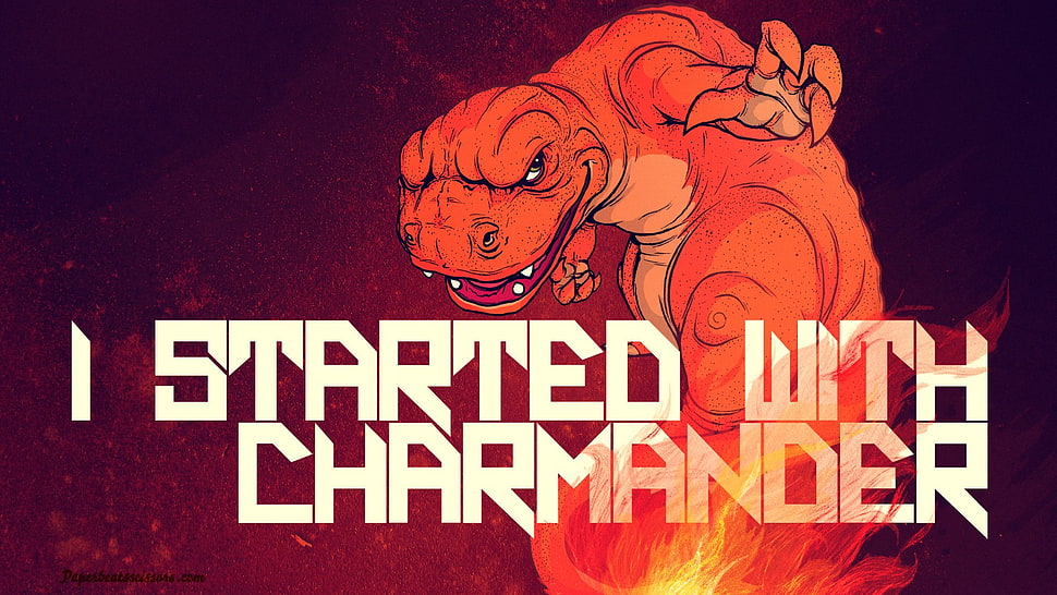 orange dragon poster, Pokémon, Charmander HD wallpaper