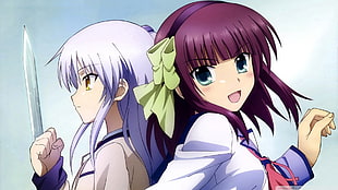 two girl anime characters HD wallpaper