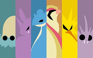 Pokemon characters collage