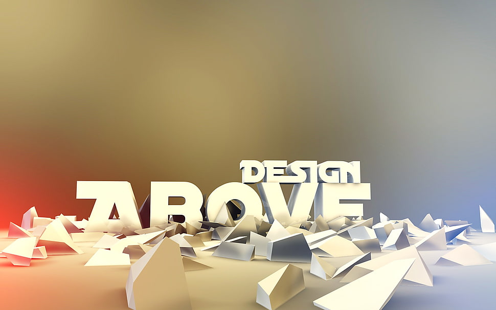 Design Above wallpaper, typography, artwork, text, abstract HD wallpaper