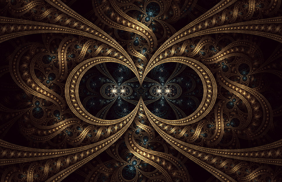 brown and black optical illusion HD wallpaper