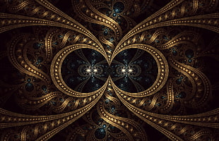 brown and black optical illusion HD wallpaper