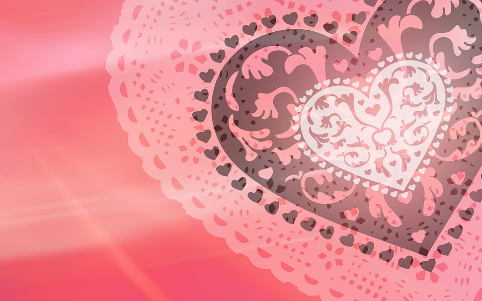 Abstraction,  Pale,  Heart,  Pattern HD wallpaper