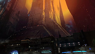 gray concrete tower screengrab, Blade Runner 2049, movies