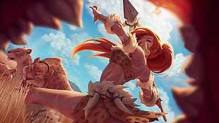 Nidalee from League of Legends illustration, League of Legends, Nidalee (League of Legends) HD wallpaper