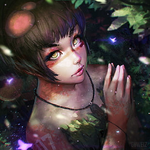 female anime character, fantasy art, GUWEIZ, artwork