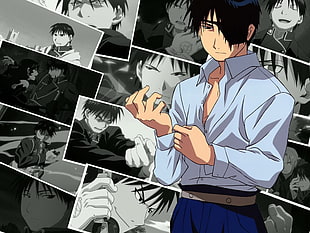 men's assorted clothes, Full Metal Alchemist, Roy Mustang, Lust, anime