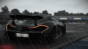 black sports coupe digital wallpaper, McLaren P1, Project cars, car