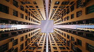 brown concrete building, Hong Kong, apartments, skyscraper