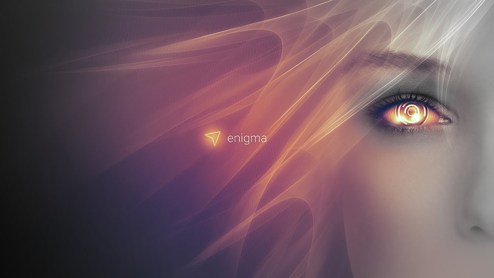 Enigma game wallpaper, cyborg, eyes HD wallpaper