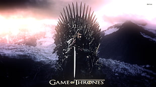 Game of Thrones cover, Ned Stark, House Stark, Game of Thrones, Iron Throne HD wallpaper
