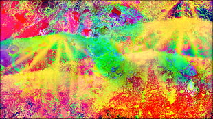 multicolored paint splatter wallpape, abstract, trippy, brightness, LSD