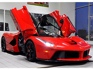 red Ferrari sports car