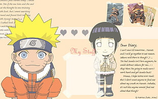Naruto and Hinata illusrations, Naruto Shippuuden, Uzumaki Naruto, Hyuuga Hinata, chibi HD wallpaper